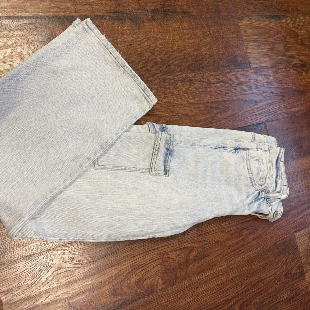 Stylish Women's Flare Jeans in Light Blue